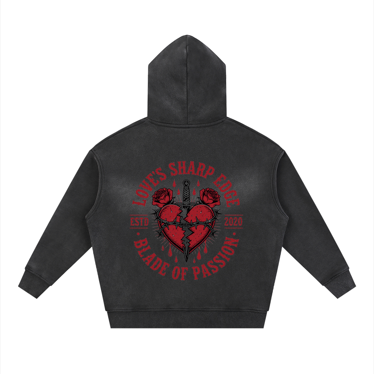Sunfade Love N Passion Zip Boxy Fleece Hoodie