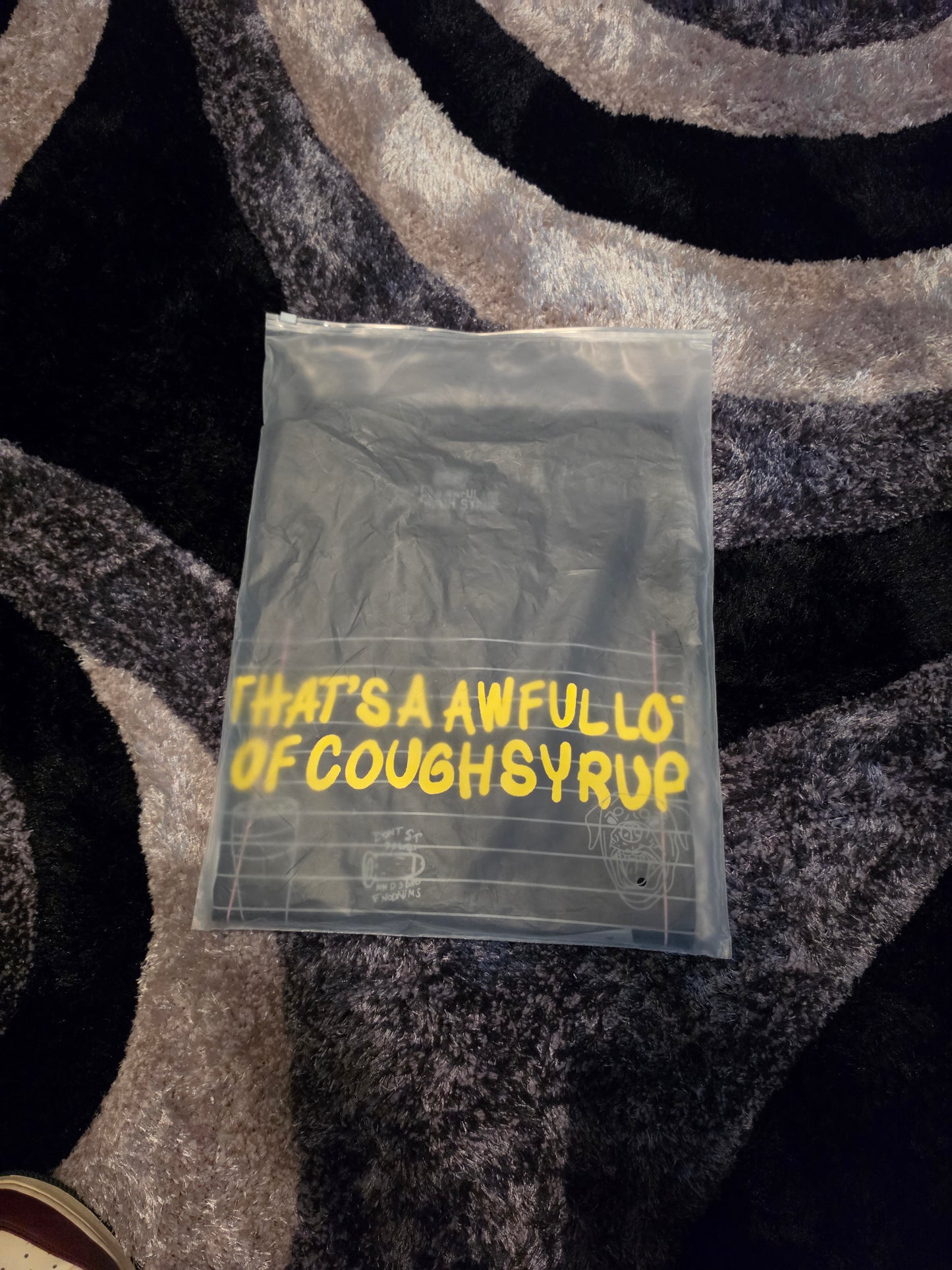 That's A Awful Lot of Cough Syrup "Notebook" Graphic T-Shirt – Black – XL