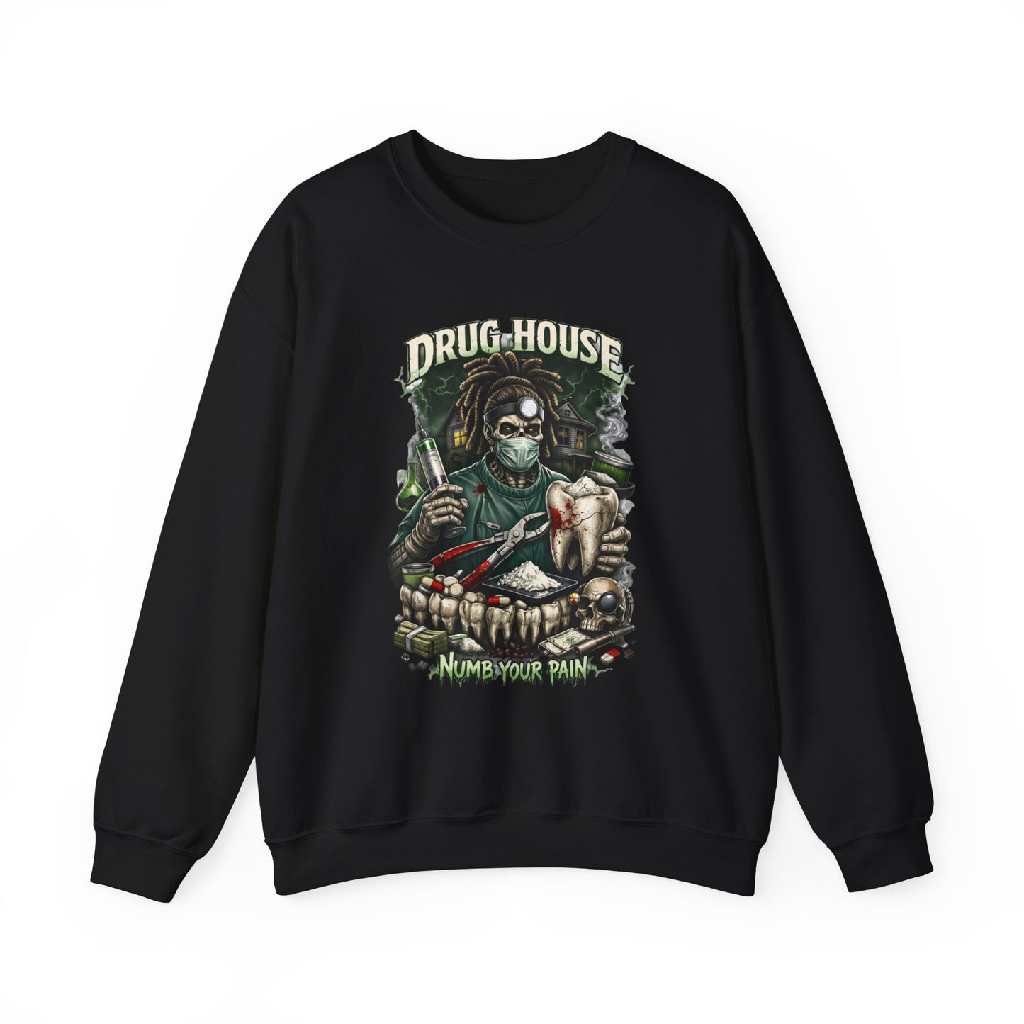 DrugHouse Dentist Reaper Crewneck DTG