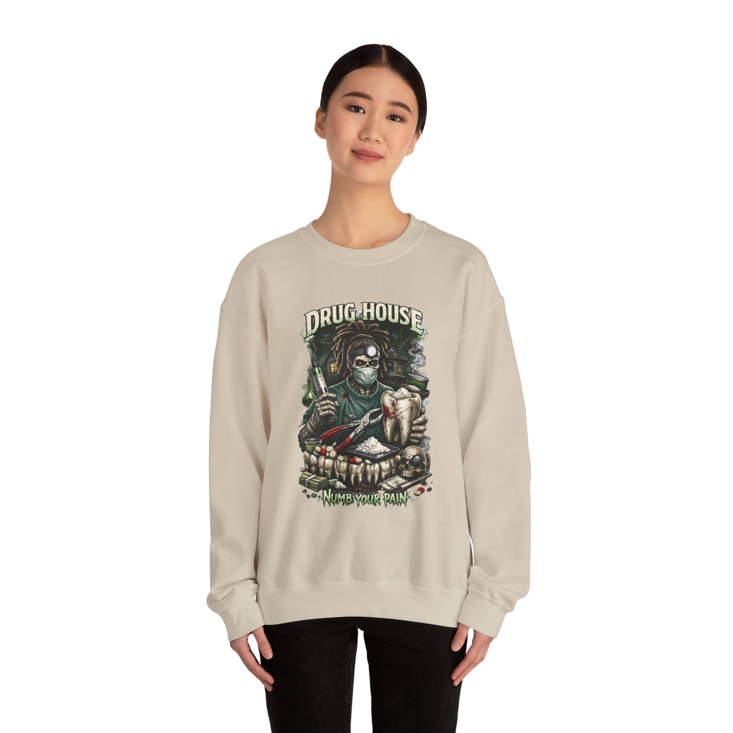 DrugHouse Dentist Reaper Crewneck DTG