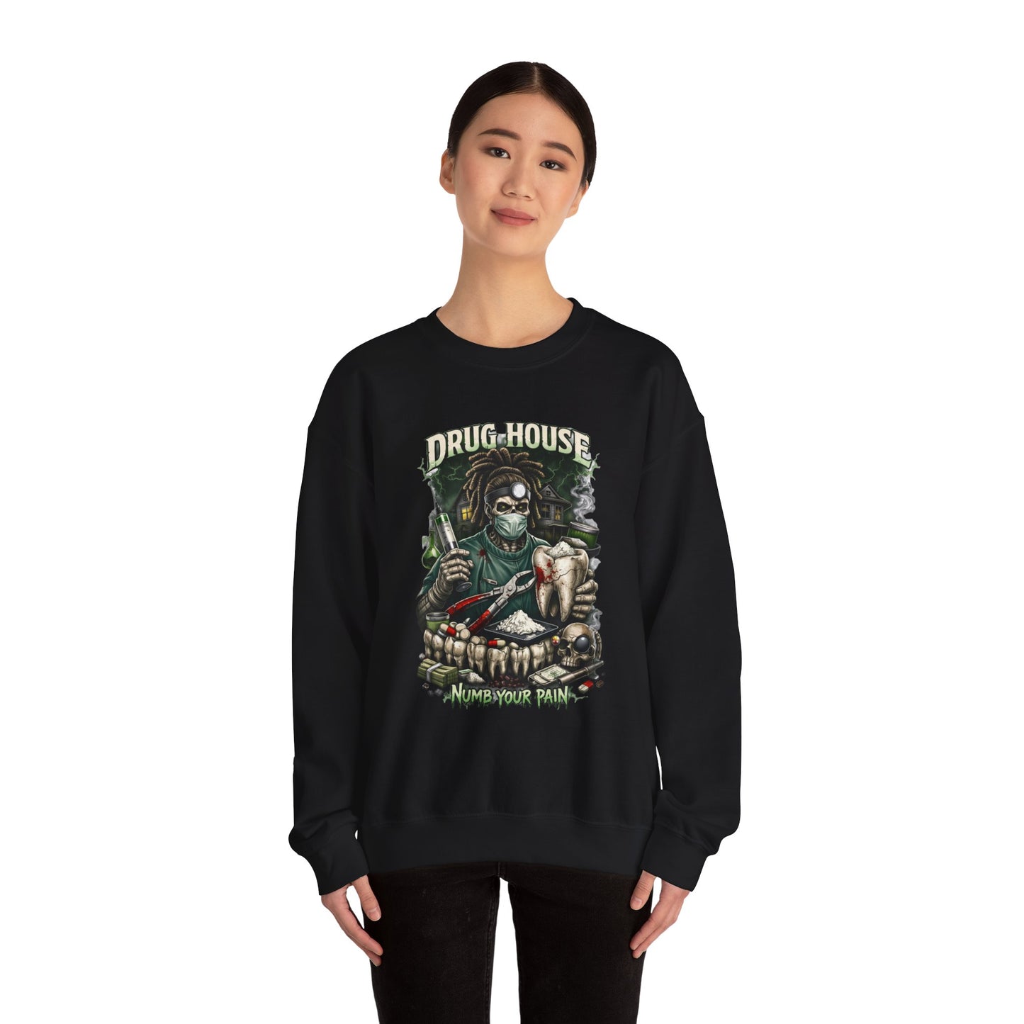 DrugHouse Dentist Reaper Crewneck DTG