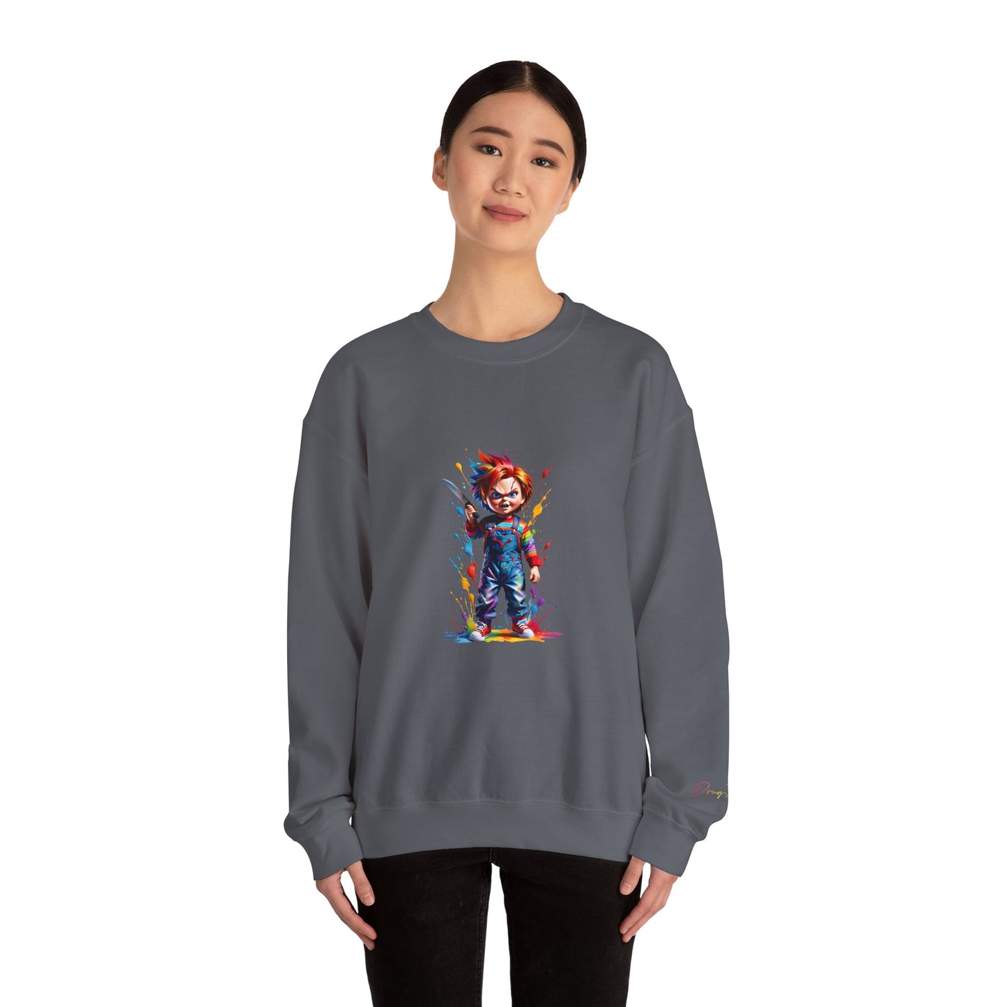 DrugHouse Bustdown Sweatshirt - Colorful Horror Style