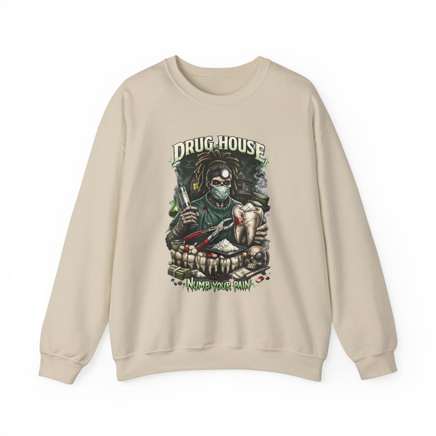 DrugHouse Dentist Reaper Crewneck DTG