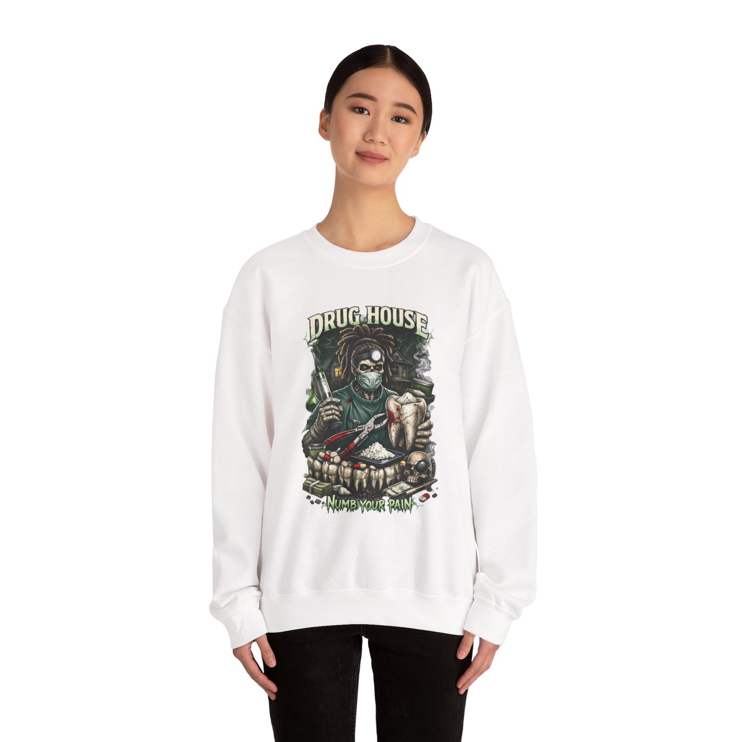 DrugHouse Dentist Reaper Crewneck DTG