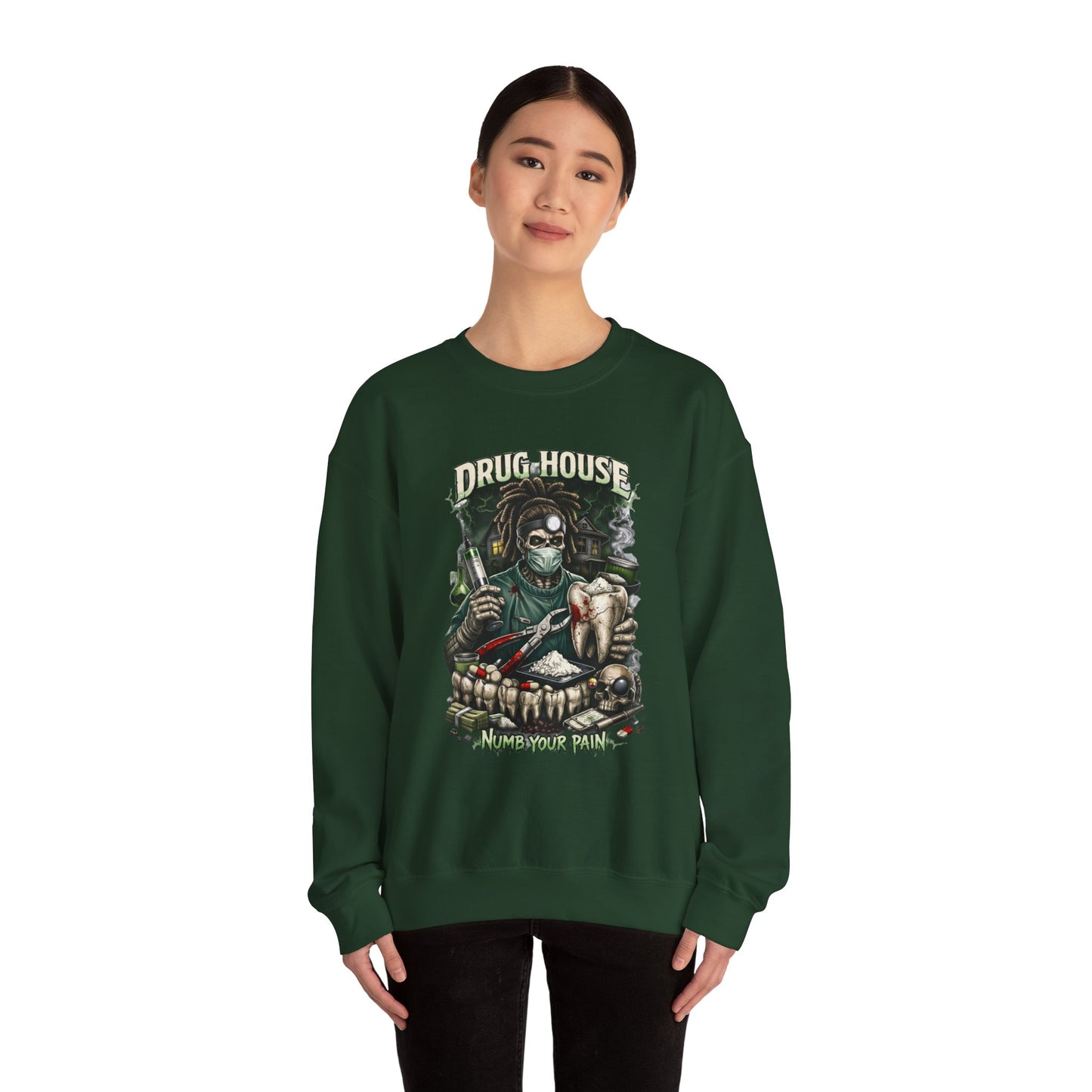 DrugHouse Dentist Reaper Crewneck DTG