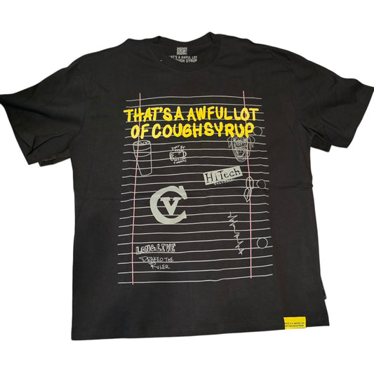 That's A Awful Lot of Cough Syrup "Notebook" Graphic T-Shirt – Black – XL