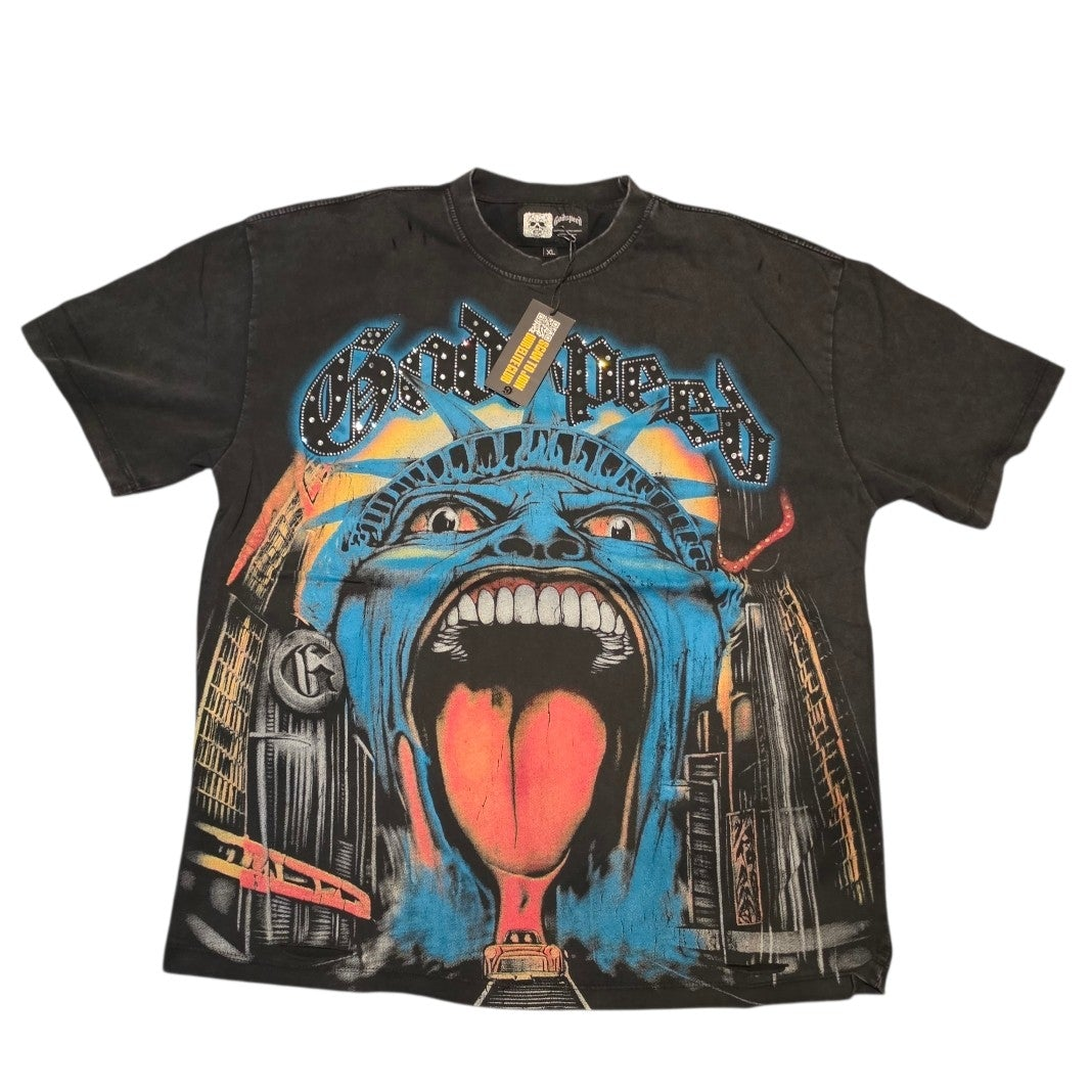 Godspeed "4 Ever" Vintage Graphic T-Shirt – Washed Black
