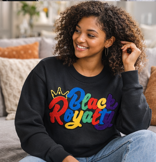 BLACK ROYALTY 👑
Crewneck

Premium chenille embroidery crewneck,Wear the crown. Move with purpose.