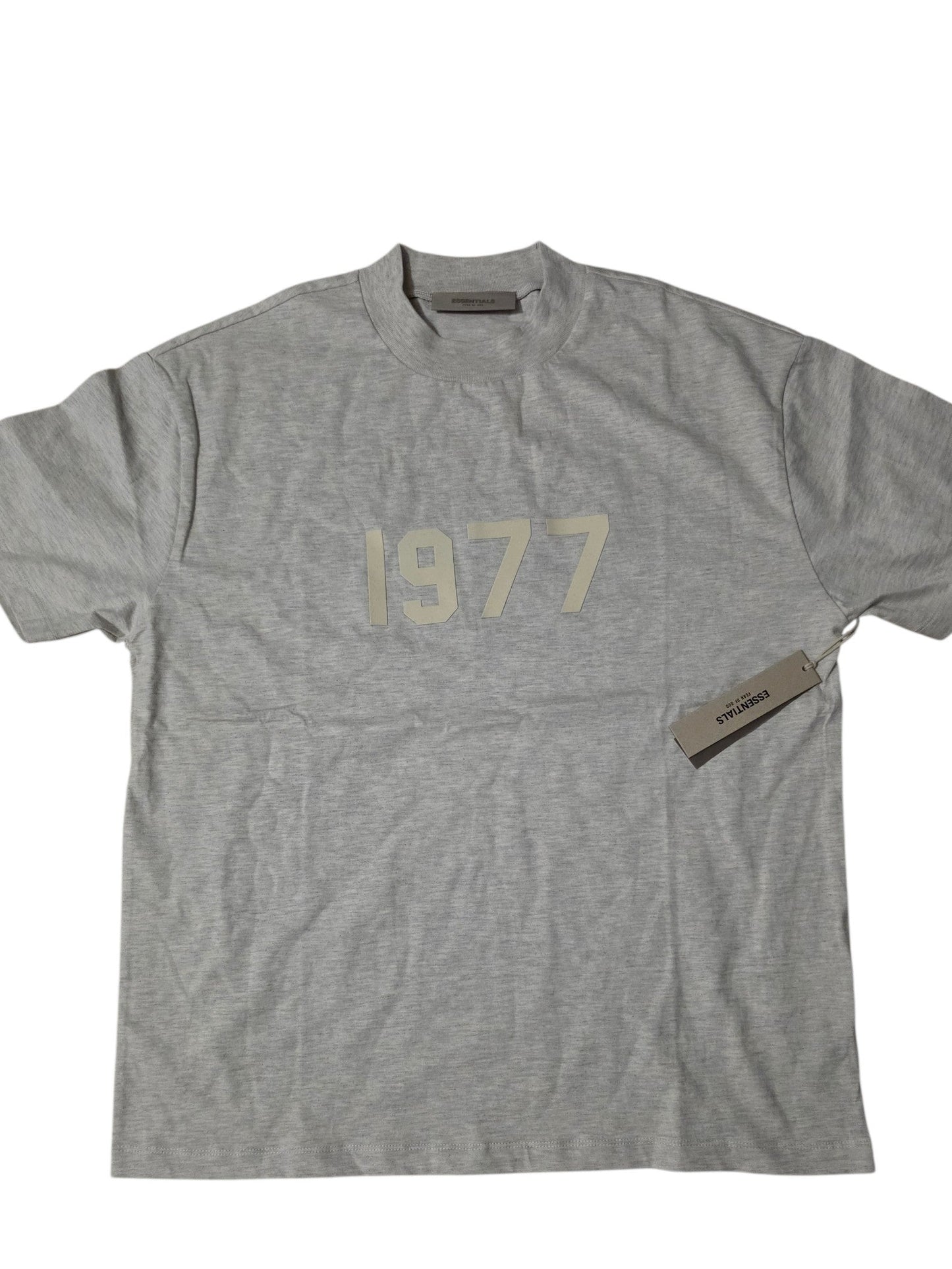 Fear of God Essentials “1977” Tee – Light Oatmeal – Size M