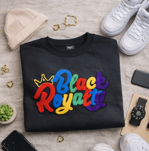 BLACK ROYALTY 👑
Crewneck

Premium chenille embroidery crewneck,Wear the crown. Move with purpose.